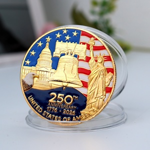 Personnalisez votre design 1776 - 2026 Pièce commémorative <span class=keywords><strong>de</strong></span> <span class=keywords><strong>d</strong></span>éfi semi-quinquenaire américain en alliage <span class=keywords><strong>de</strong></span> zinc à relief élevé avec un aigle chauve - Product Image 2