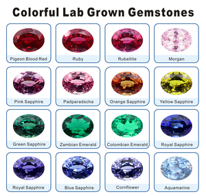 Zafiro cultivado en laboratorio IGI Forma ovalada certificada 5x7mm-9x11mm Zafiro creado en laboratorio azul Piedras preciosas de laboratorio sueltas aceptadas OEM/ODM - Product Image 4