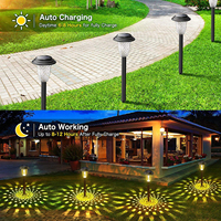 14 LED RGB de 35 cm, ABS, IP65, Patrón de Explosión Estelar de 360 Grados, Control Remoto, Funciona con Batería, Decoración Festiva, Luz Solar para Jardín