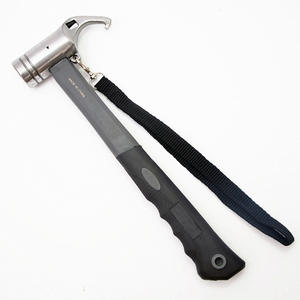 Marteau multifonctionnel d'extérieur 18 pouces avec tête en acier, poignée ergonomique, tire-clous, marteau de tente, fabriqué en Chine - Product Image 1