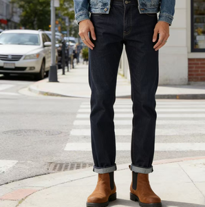 Jeans de marque <span class=keywords><strong>501</strong></span> Loose Ruffian Handsome Fried American Retro Street Style Jeans droits pour femmes Denim taille haute avec logo - Product Image 4