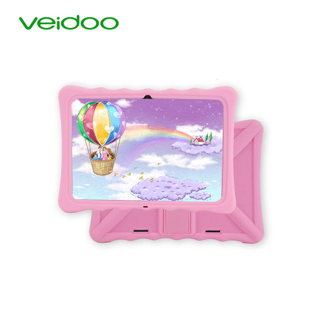Veidoo OEM Customized Anti-fall Shockproof Waterproof Silica Gel Tablet Stand 10 Inch Kids Rugged High Quality Blue/Pink Model