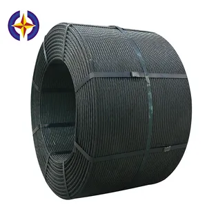 astm a416 high tensile 1860mpa 12.7mm concrete 7 pc prestressing steel strand wire