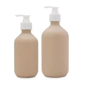 Bouteille en plastique à pompe cylindrique vide personnalisée de 100 ml, 300 ml, 500 ml pour lotion, shampoing, gel douche, savon liquide pour les mains, crème pour le visage - Product Image 1