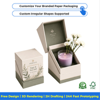 Boîte cadeau biodégradable personnalisée, respectueuse de l'environnement, avec inserts, solutions d'emballage et de marquage pour parfums, bougies et soins de la peau