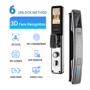 Tuya Tự Động Ổ Khóa Cửa Wifi Sinh Trắc Học 3D Nhận Dạng Khuôn Mặt Vân Tay Kỹ Thuật Số 6068 Lỗ Mộng Điện Tử Thông Minh Khóa Cửa - Product Image 1