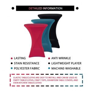 Nappe unie en polyester et coton pour la maison et l'hôtellerie, idéale pour les mariages, banquets, fêtes et décorations de cocktails (vente en gros) - Product Image 6