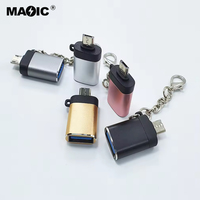 Venta caliente Micro USB2.0 adaptador Micro USB2.0 hombre a USB3.0 adaptador hembra OTG Conector Micro USB adaptador OTG para móviles los teléfonos