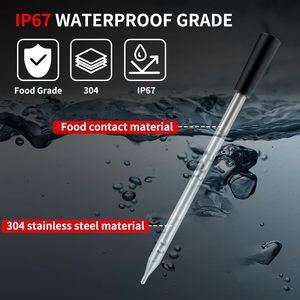 Thermomètre à viande sans fil en plastique avec contrôle à distance par application pour barbecue, fumoir, friteuse à air - Portable et anti-poussière pour steak et poulet - Product Image 6