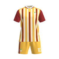 Jersey Sepak Bola Unisex Ystar dengan Cetak Logo Custom, Cetak Digital, 100% Polyester, Kerah V, Seragam Latihan Tim Dewasa
