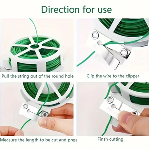 Fil de fer torsadé noir et blanc pour jardin, recouvert de plastique, pour la fixation des plantes (roses, concombres), 20M/30M/50M/200M - Product Image 3