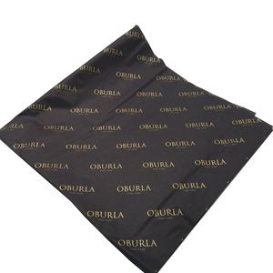 Papel de Seda Negro Personalizado con Logotipo Dorado Impreso para Envolver Regalos, Papel de Embalaje Personalizado para Champaña - Product Image 2