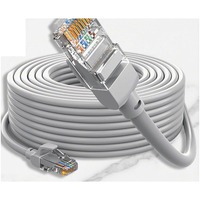 Câble Ethernet Cat5e LLHY 100% Cuivre Pur RJ45 Cordon de Raccordement UTP pour Routeur, Commutateur, PC, Boîtier TV Gris - Options 1m, 3m, 5m