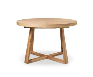 Classic Extendable rounded solid pine wood drop leaf dining kitchen table oval