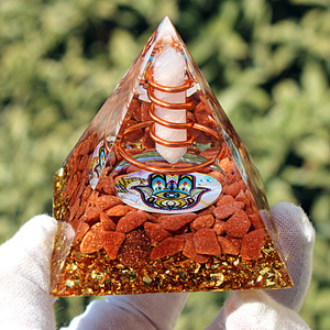 Kogiya Crystal Pyramid Resin Epoxy <b>Craft</b> With Backlight Desktop Ornament For Home Decor - Product Image 4