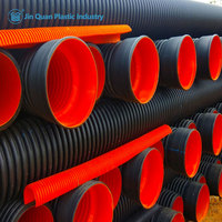 Tuyau de drainage corrugé à double paroi en HDPE noir JinQuan, joint à emboîtement, longueur 1200 mm, durée de vie de 60 ans, durable