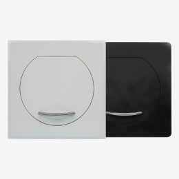Porta di caduta STYLO SQUARE S (Bianco|Nero) - Condotto per la biancheria - Product Image 1