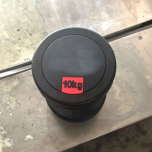 Haltère en fonte avec revêtement en caoutchouc noir uréthane, poids libres durables, <span class=keywords><strong>musculation</strong></span>, exercice, design de marteau fixe - Product Image 6