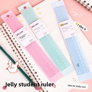Regla Recta de Plástico Creativa Color Gelatina, Escala de 20 cm de Alta Estética para Estudiantes, Trabajo de Oficina y Dibujo - Product Image 3