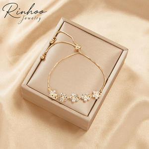 Braccialetto con Stella a Cinque Punte e Zirconi, Regalo Ideale <span class=keywords><strong>per</strong></span> Migliore Amica, Versione Coreana Semplice, Braccialetti con Perline alla Moda - Product Image 1