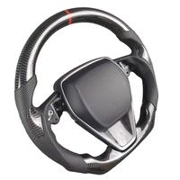 Accesorios para Automóviles Toyota Corolla GR SE XSE RX RAV4 Camry TRD Sport, Volante Deportivo Personalizado de Fibra de Carbono Forjado con LED