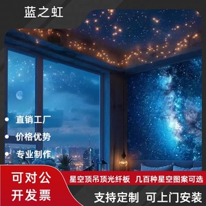 Blue Rainbow Starry Sky Ceiling Fiber Optic Panel Led Light For Living Room Bedroom Home Theater Bar Dining Room - Product Image 4