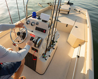 Bateau de pêche à console centrale hors-bord en aluminium de 6 m, type Bay Boat