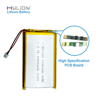 Baterai Ion polimer litium 3.7V 10000mAh kinerja stabil untuk sensor & pelacak GPS & Sistem Cadangan