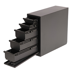 Black 5-Drawer Heavy Duty Matte Black Pickup Storage <b>Box</b> with <b>Lock</b> - Product Image 1