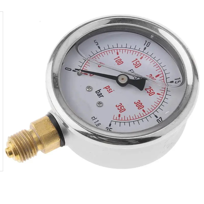 Đồng hồ đo áp suất huben không gỉ 2 1/2 "inch 0-25 bar/kg 350 PSI