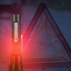 Aluminiumlegierung-Taschenlampe superheller mit 7 Modi Typ-C USB COB Seitenspiegel-Stromausfallbeleuchtung wasserdicht 500 M Taktische Taschenlampe - Product Image 5