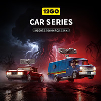 12GO 95007 1060PCS Monster Story Dual Car Set Building Block Brick Set Model MOC Technical Toy Plastic Modern Festival Gift