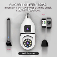 Cámara Bombilla Inteligente HD 4MP E27, Modo Privado, Inalámbrica, 360 PTZ, Doble Lente, Seguridad Wifi con Tecnología IP, Acceso a Red
