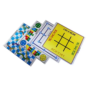 7-in-1-Family-Magnetische Spielkarte Schlangen und Leitern Schach Ludo Backgammon Tic Tac Toe Checkers Neun Mann Morris-für Spaß Strategie!