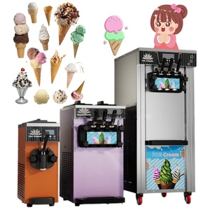 เครื่องทำไอศกรีมซอฟท์เสิร์ฟ 3 รสชาติ แบบตั้งโต๊ะ สแตนเลส เสียงเบา สำหรับสนาม<span class=keywords><strong>เด็ก</strong></span>เล่น <span class=keywords><strong>โรงเรียน</strong></span> โรงอาหาร ใช้งานง่าย - Product Image 1