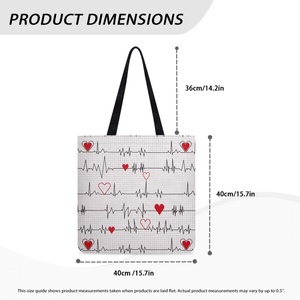 <span class=keywords><strong>Borsa</strong></span> da donna in tela pieghevole da infermiera-battito cardiaco per la mamma - Product Image 5
