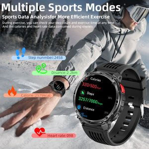 LIGE BWHT33 SDK フラッシュライト搭載スマートウォッチ メンズ向け 長時間バッテリー フィットネストラッカー 通話対応 コンパス スマートウォッチ Android IOS対応 - Product Image 6