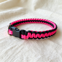 Collier pour chien en paracorde tressé, durable, tissé à la main, multicolore, à libération rapide avec anneau en D pour la randonnée en plein air, l'entraînement, accessoires pour animaux de compagnie