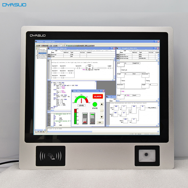 Industrial Smart Terminal 6USB RFID Card Reader QR Scanner Fingerprint NFC Reader 2RS485 Touch Screen Panel PC Terminal
