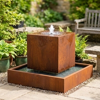 Fontaine murale d'extérieur en acier Corten résistant au feu et écologique pour mariage, rideau de pluie, 110-230V, sur mesure