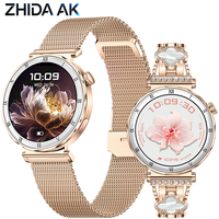 Montre connectée pour femme 2026 I222 AMOLED Or rose Appel Bluetooth Fréquence cardiaque SpO2 Cycle physiologique Suivi sportif et santé OEM