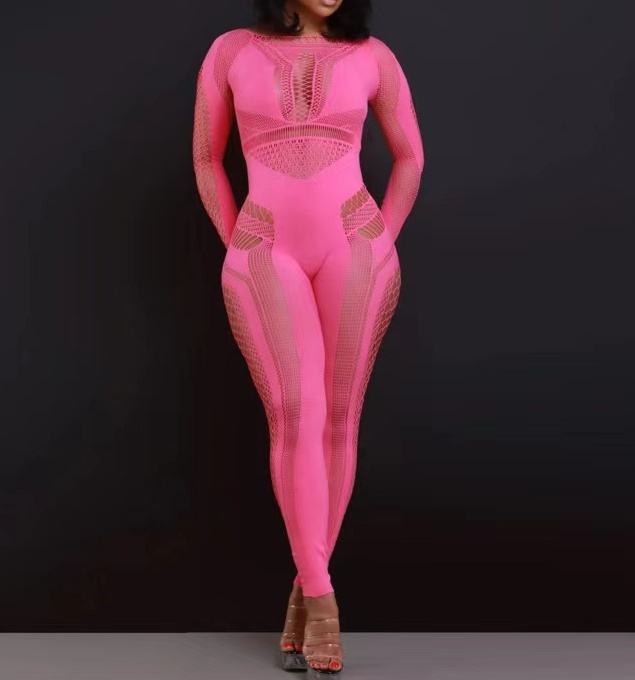 Z421JPDS rose red jumpsuit