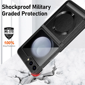Étui de téléphone en cuir antichoc à <span class=keywords><strong>coque</strong></span> rigide Protection complète de la <span class=keywords><strong>chaîne</strong></span> pour <span class=keywords><strong>Samsung</strong></span> Galaxy Z Flip 6 Flip5 - Product Image 4