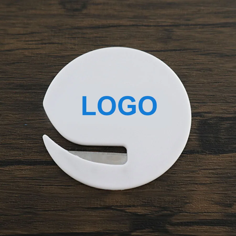 Круглый Открыватель для букв, пластиковое лезвие для бритвы, нож для бумаги, устройство для резки конвертов, устройство для резки