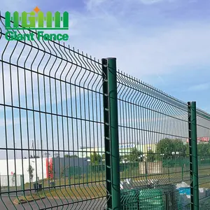 Ev sınır depo kavisli küçük bahçe bölgesi çit dekoratif tel örgü Panel Net zincir bağlantı kaynaklı tel örgü açık çit