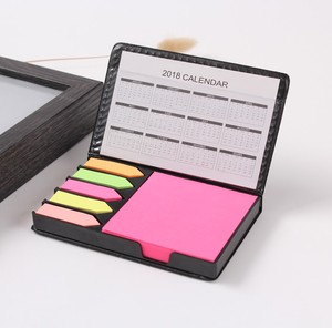 Nhà Cung Cấp Văn Phòng Tùy Chỉnh Chỉ Số Lịch Kinh Doanh Giấy Ghi Chú Dính Với Hộp Da Pu - Product Image 2