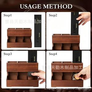 Estante de almacenamiento personalizado para cápsulas de café, organizador de bolsitas de té y refrigerios para encimera de madera, estante de almacenamiento móvil multiusos - Product Image 5