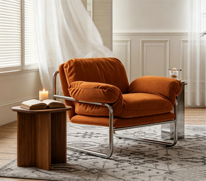 Sillón Estilo Chino Sihao para Sala de Estar o Dormitorio, Silla Individual de Diseño para Apartamentos Pequeños, Silla de Descanso para Balcón - Product Image 2