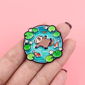 Spilla smaltata con orso marino per paesaggi acquatici, graziosa spilla da risvolto, accessori per abbigliamento e zaini, distintivo, all'ingrosso - Product Image 4