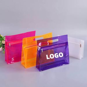 Custom Logo PVC Makeup <b>Bags</b> Factory Wholesale Large Capacity <b>Travel</b> Cosmetic Zipper Pouch Transparent Mini Handbag <b>Organizer</b> - Product Image 1